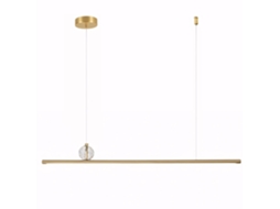 Candeeiro Suspenso Rea App1778-cp Brush Gold Led