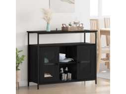 Vidaxl Buffet Carvalho Preto 100 X 35 X 80 Cm Derivados De Madeira