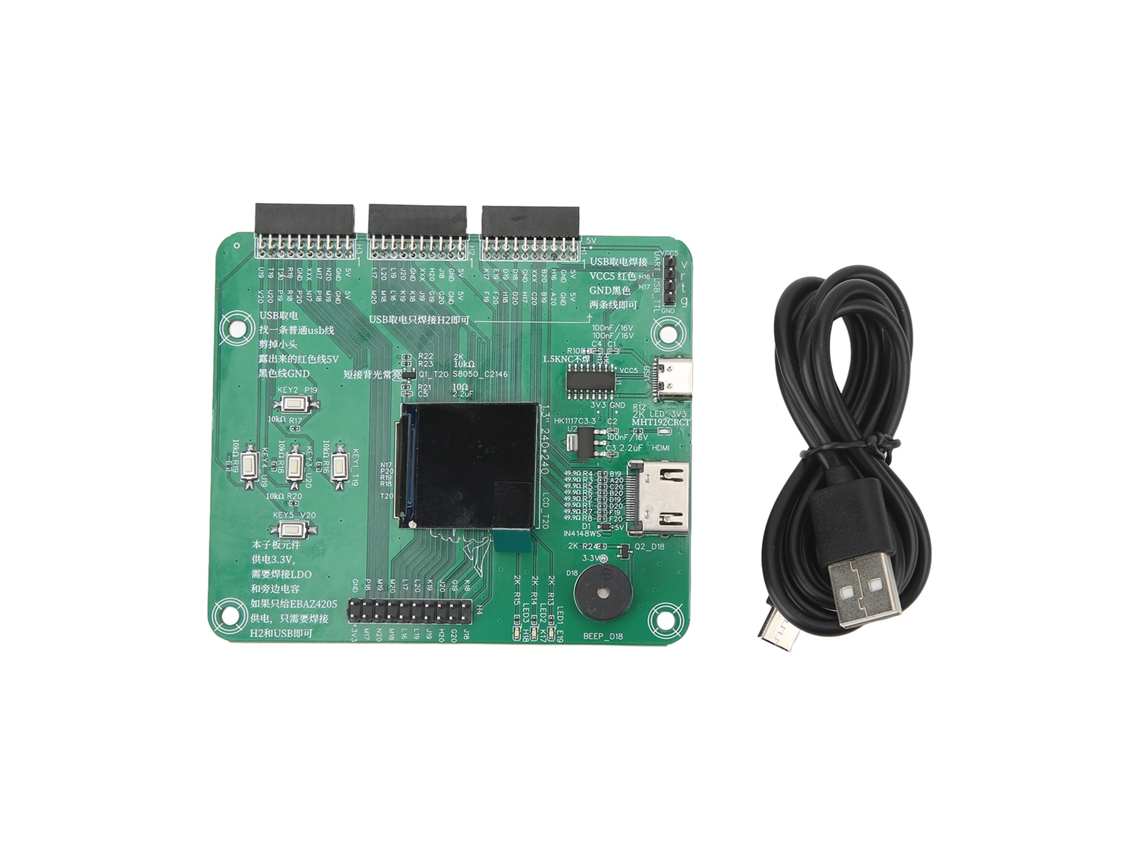 Placa de Desenvolvimento com Tela Módulo Tftp Ps Pl Teste Cabo Usb Pcb
