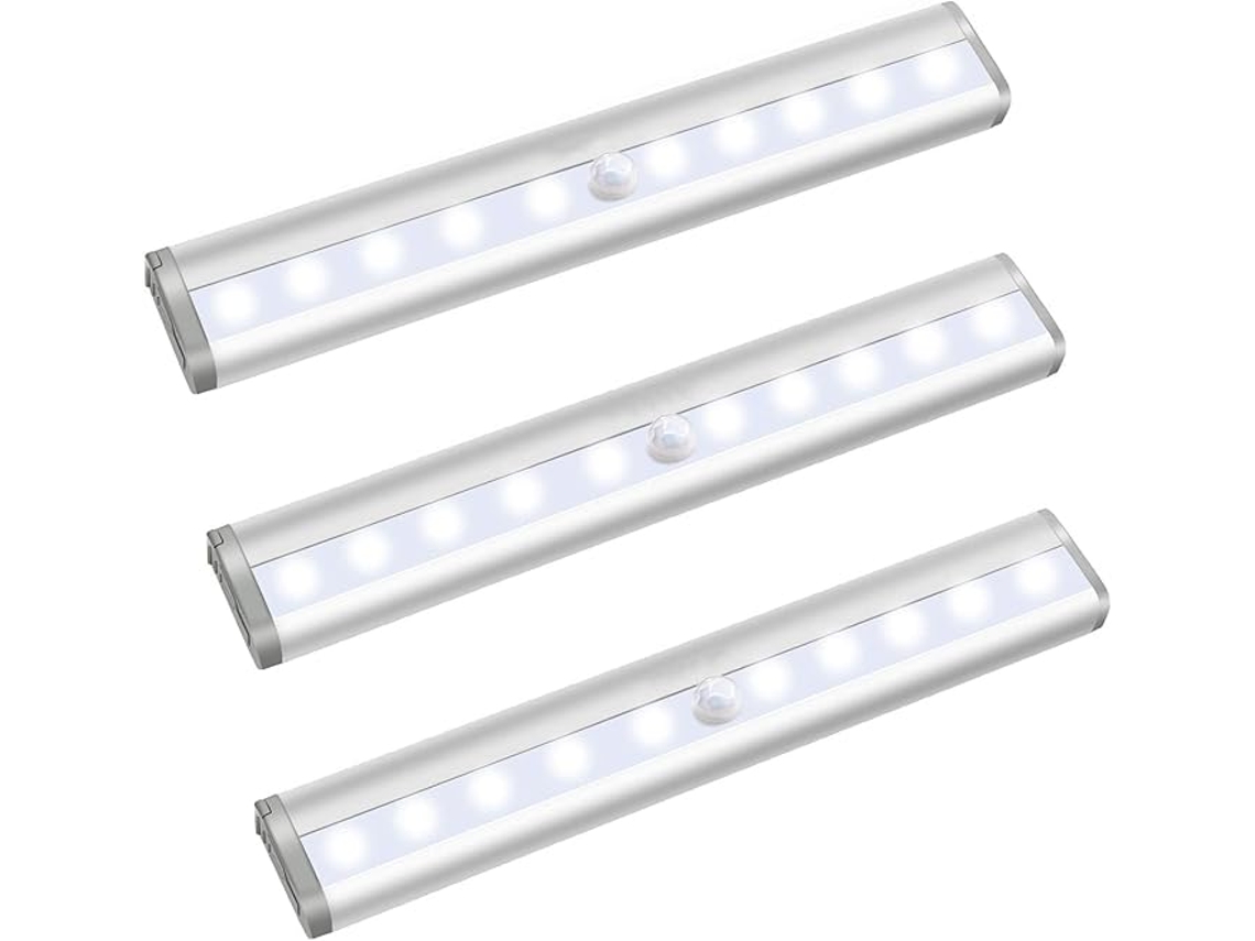 Luz De Guarda Roupa Ativada Por Movimento, Luz Noturna De 10 Leds Ativada Por Movimento Aquaforge