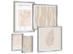 Conjunto De Pinturas Beleza Minimalista Motivos Espelharte (5 Peças)