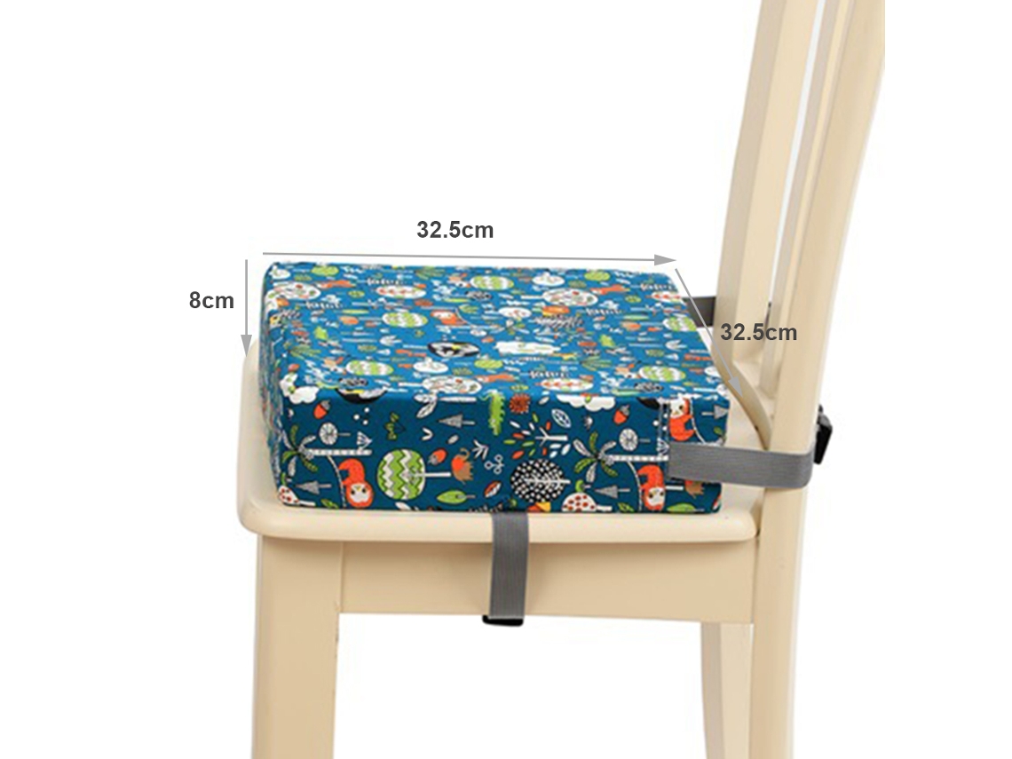 Assento elevatório para mesa de jantar, almofada de altura para cadeira infantil, cadeira elevatória infantil