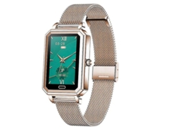 Relógio Inteligente Feminino Tela Touch Hd Multidial Modo Esportivo Rastreio Ativ Água Resist Pulseira Controle Remoto Ouro Yizhood