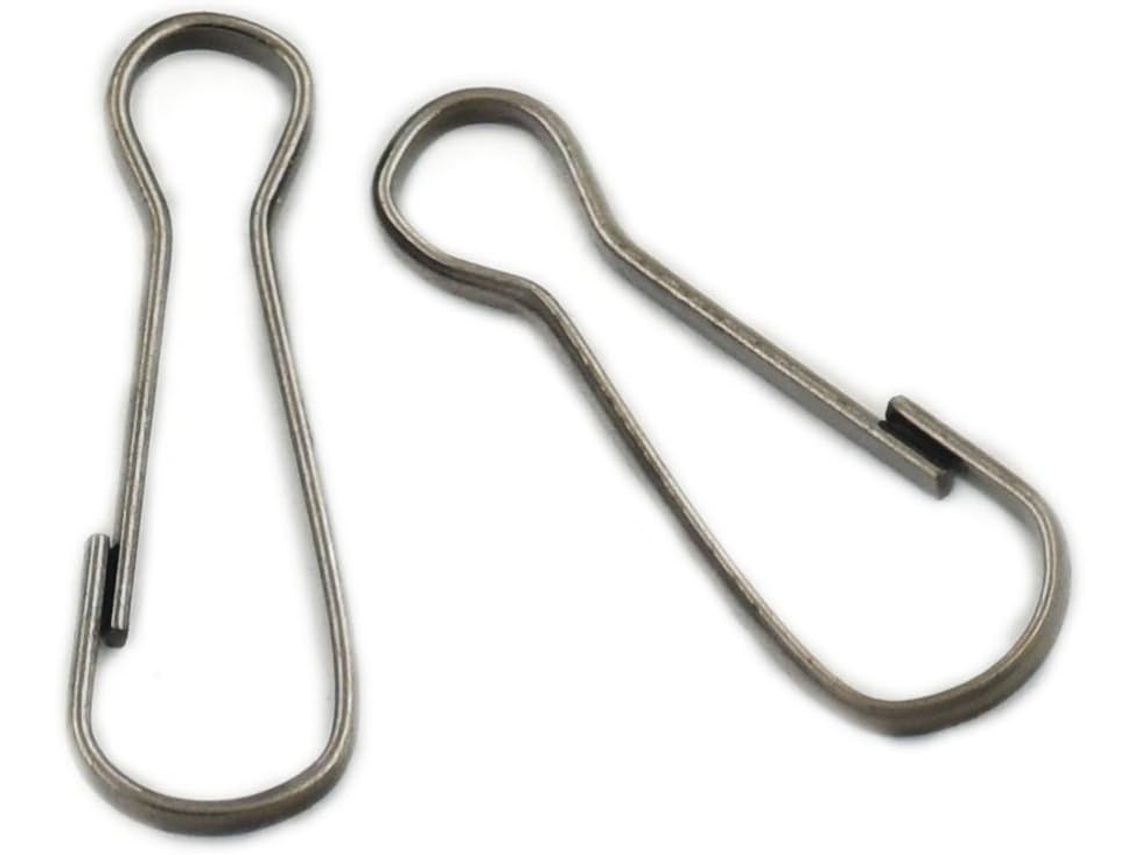 Conjunto De 30 Ganchos Metal 25mm 1 Polegada Com Presilha Mola Cordão, Ideal Crachás, Chaveiros E Armas Cor