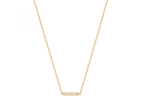 Collana In Argento Com Pavè Bar Donna Rosato Bianca Rzbi57