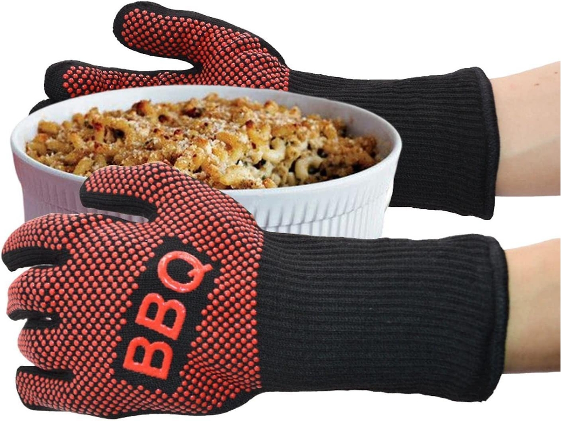 Guantes de Barbacoa Aislantes, Resistentes a Altas Temperaturas Y Retardantes de Llama, de Silicona Y Largos