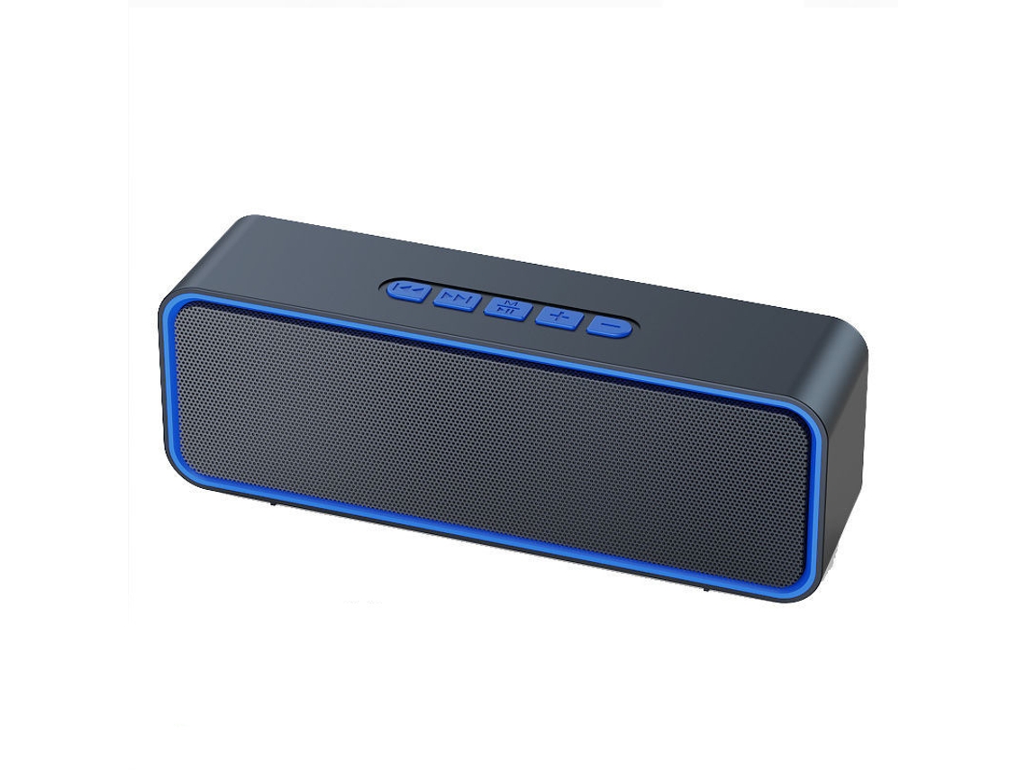 Caixa De Som Bluetooth Sem Fio Com Som Estéreo Surround Para Casa Com Subwoofer, Caixa De Som Estéreo Externa 360° Azul Sfushos