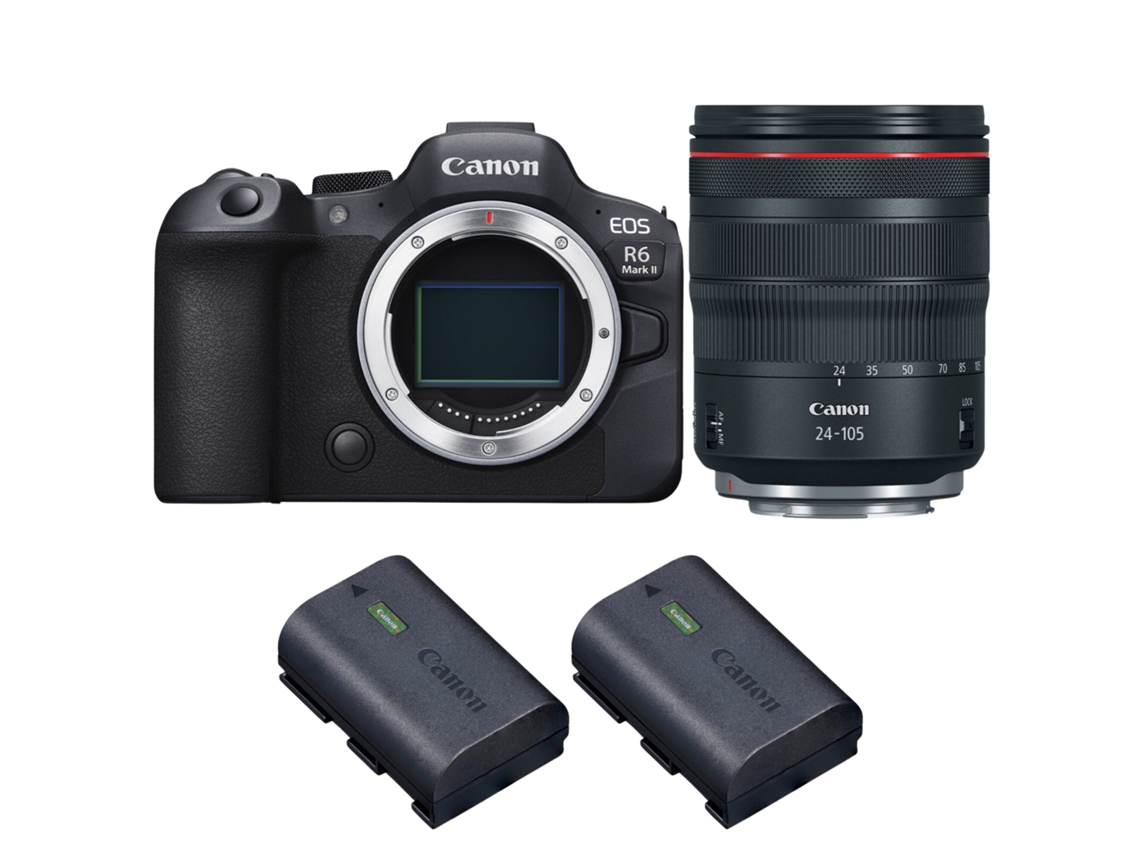 Eos R6 Mark Ii + Rf 24 105mm F/4 L Is Usm + 2 Canon Lp e6nh + Ebook “20 Dicas para Fotos Que Impressionam” CANON