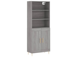 Guarda-roupa alto em madeira Sonoma Cinza, exclusivo da Maison (69,5 x 34 x 180 cm)