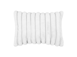 Coussin Em Imitação De Pelagem Ultra Macia Com Faixas Brancas 50x80 Cm