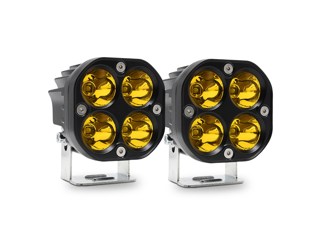 Luzes De Condução Led 80w 3 Polegadas Super Brilhantes Amarelas