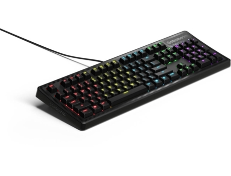 Teclado Gaming STEELSERIES Apex 150 em Preto — Com fio USB | Mecânico | Layout US | Switch Quick Tension | Iluminado