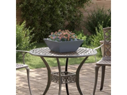 Vidaxl Vaso De Jardim 5 Unid. Antracite 40 X 40 X 15 Cm