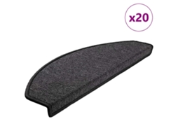 Vidaxl Tapetes De Escada 20 Peças 65x24x4 Cm Antracite Meio Redondo Grande