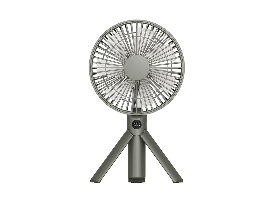 Ventilador Portátil Recarregável Via Usb Para Camping, Ventilador De Pedestal Dobrável Com Múltiplas Velocidades