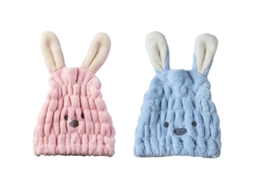 2 Gorros De Secado Rápido Em Microfibra Com Orelhas De Coelho Para Gato Absorvente Para Banho