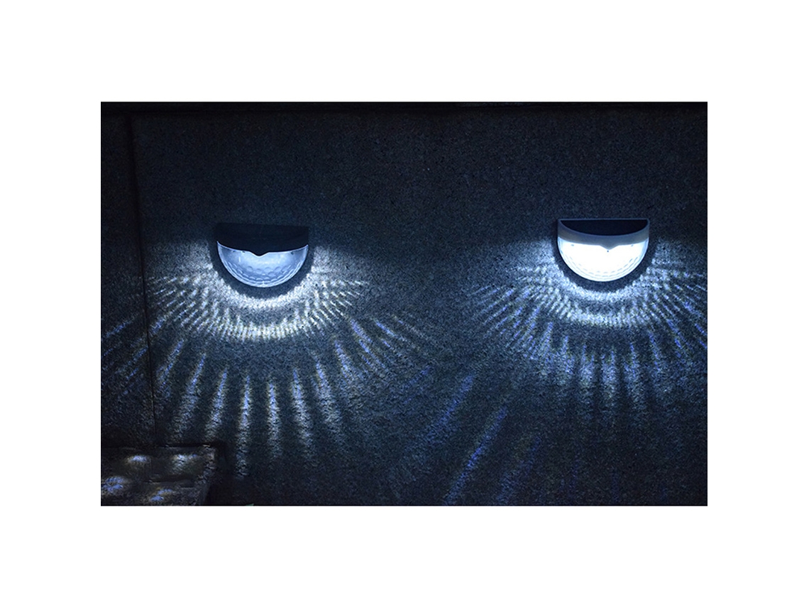 2pcs luz solar de jardim com 6LEDs IP65 para parede mesa etapa sem fio eco friendly | S/MARCA
