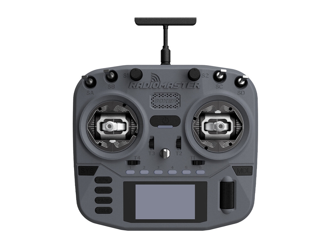Azul Radiomaster Boxer Crush 2.4ghz Elrs com Gimbal Cnc Hall Ag01 Edgetx para Drones de Corrida Fpv, Quadricópteros, Aviões e Helicópteros Rc MDUG