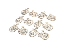 Rebe 10 Peças de Lâminas de Madeira Ocasas em Forma de Bicicleta para Artesanato Diy Decoração Temática