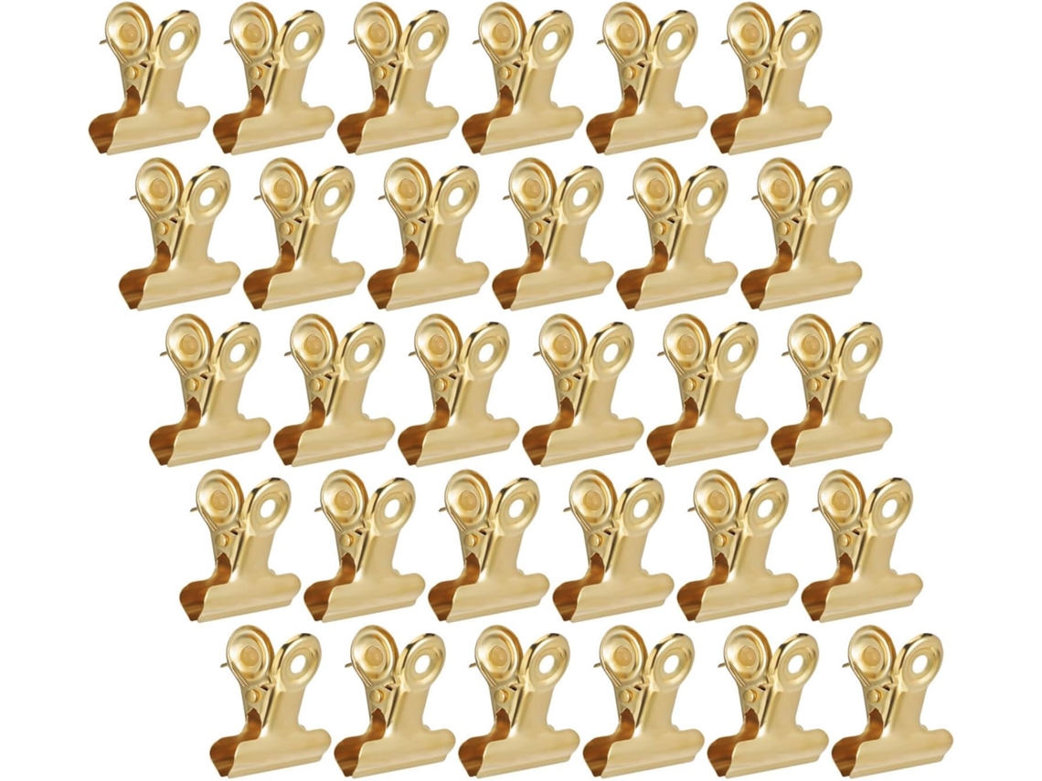 Tachinhas Douradas De 31 Mm Com Clipe Pacote 50 Unidades