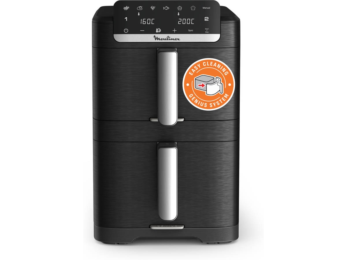 Fritadeira sem Óleo MOULINEX Easy Fry Crispy Stack EZ7568F0 (10 L - Preto)