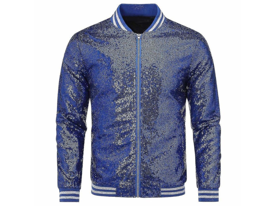 2026 chaqueta Casual para Hombre Con Lentejuelas para Fiesta Chaqueta Bomber Con Cremallera
