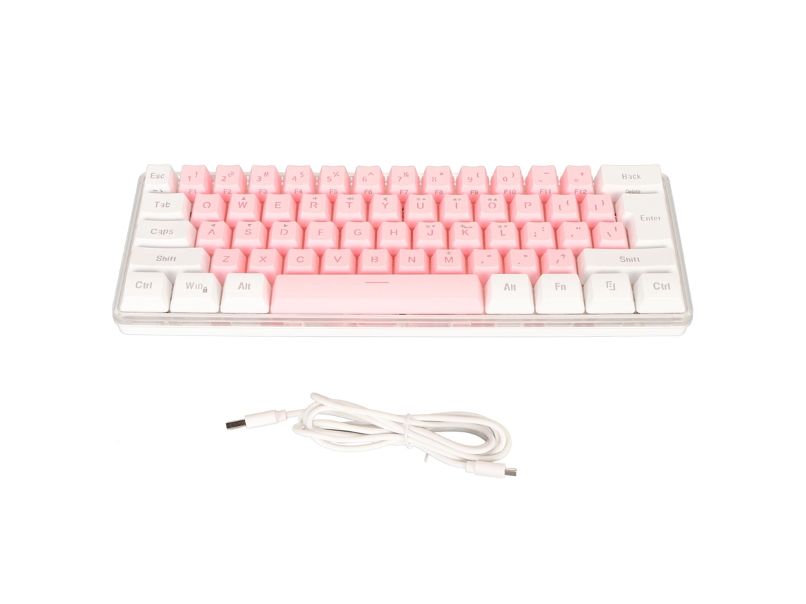 Teclado Gamer Compacto Com 61 Teclas E Rgb Com Fio