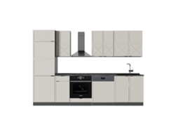 Talha De Cozinha Fame Line, 300cm, Pt Antracite, Grisbeige/antracite, Antracite, Vicco