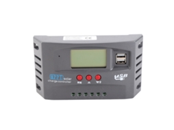 Controlador Solar Dual Usb 12v/24v Com Tela Lcd Regulador De Carga Solar