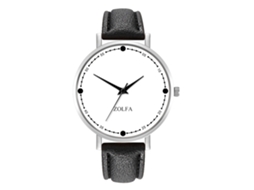 Reloj De Cuero Pu Para Hombre Reloj De Cuarzo Dial Redondo Simple Zl66-yo Negro