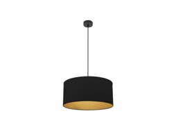 Pingente Anuska 1Xe27 Preto/Preto-Ouro Regx50X50 Cm FABRILAMP