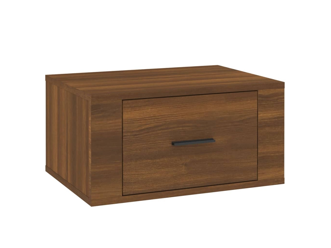 Wall-mounted Bedside Cabinet, Wall-mounted Bedside Cabinets Vidaxl Marrom Madeira Processada (n/a)
