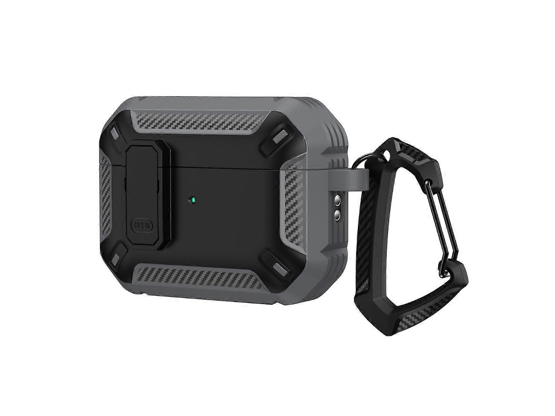 Capa protetora resistente a impactos para fones de ouvido, com gancho, para AirPods Pro 3. GIECY