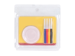 Kit de reparo de relógios com lápis de óleo, óleo em flocos e pinos, compacto e portátil para manutenção.