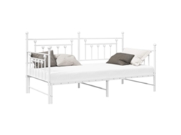 Estrutura de Cama de Dia Branco 90 X 190 Cm Aço MAISON EXCLUSIVE