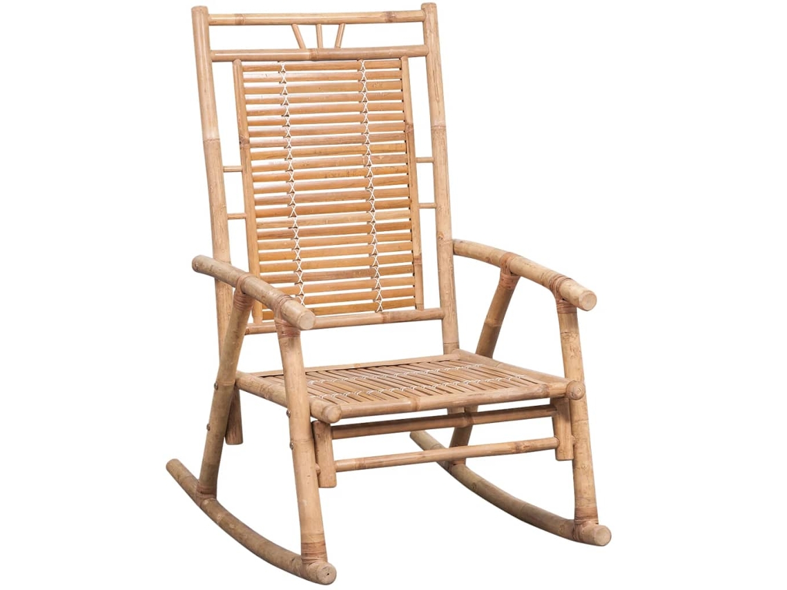 Maison Exclusive - Cadeira De Baloiço Com Almofadão Bambu