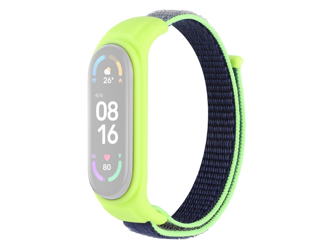 Bracelete Silicone Ajustável Anti-Perda para Xiaomi Mi Band 3/Band 4/Band 5/Band 6/Band 7 Azul Da Meia Noite