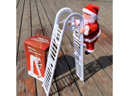 Ornamento de Cervo de Escada de Natal NANA Escada Dupla Branca
