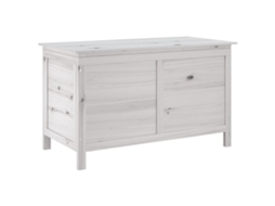 Garden Storage Box, Garden Storage Boxes Vidaxl Branco Madeira Processada (99 X 49.5 X 58.5 Cm)