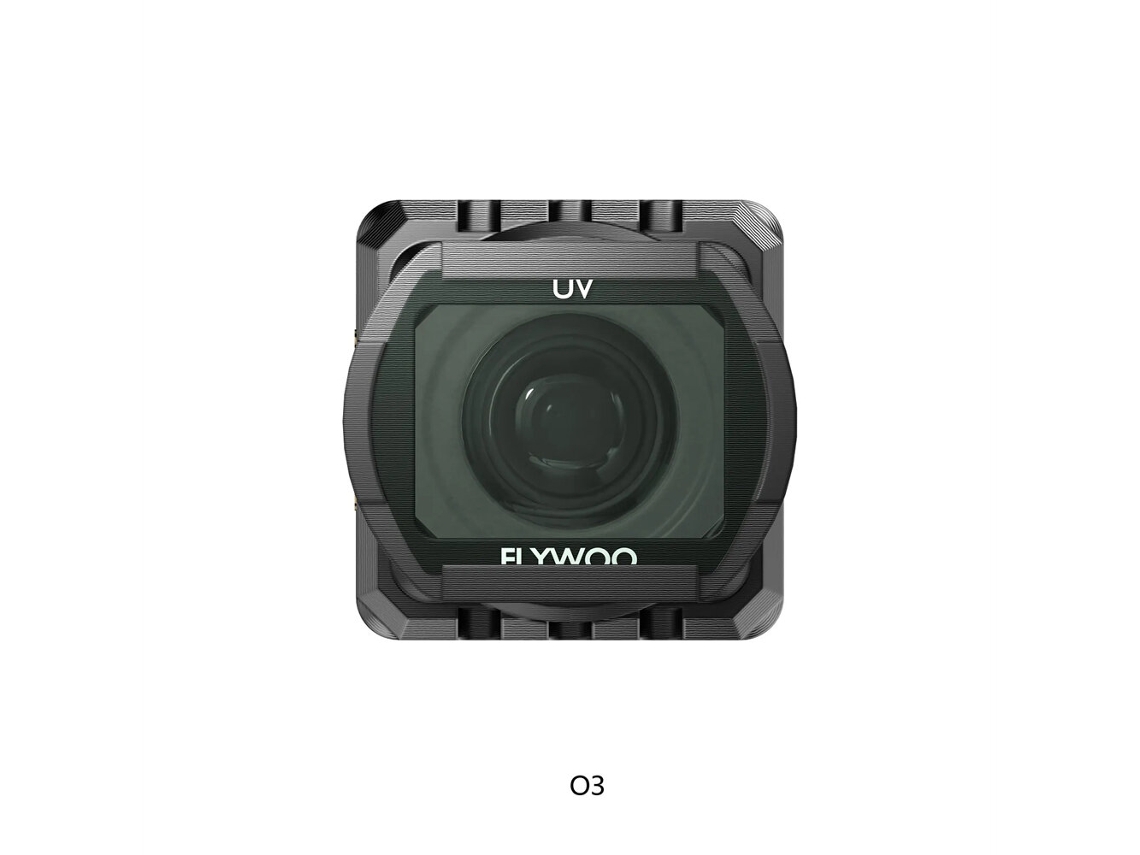 Lente Granangular O3flywooo3 com Campo Visão 155°, Ultraleve , com Conjunto Filtros Uv, Nd8, Nd16 e Nd32 Drones Corrida Fpv Dji03. MDUG (7,6g)