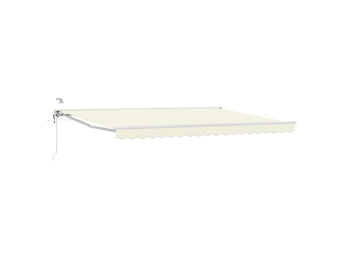 Maison Exclusive - Toldo Retrátil Elétrico Creme E Branco 5 X 3 M