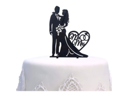 Adorno De Tarta De Boda De Acrílico Sr. Y Sra. Decoración Divertida Noivo E Noiva Feito À Mão 3 Mm Alta Qualidade 1 Peça