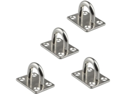 Ganchos De Aço Inoxidável, Placas Fixação Quadradas Para Pendurar Deco