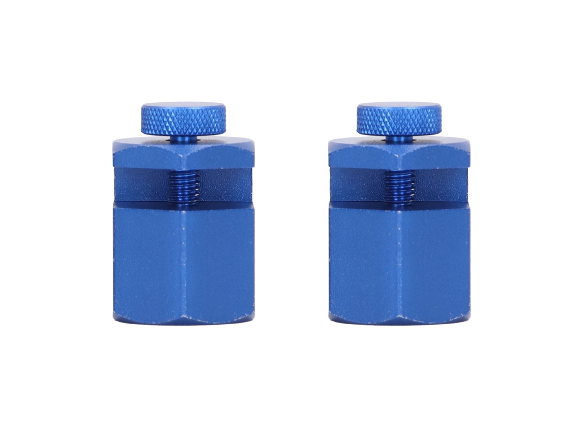 peças de esquadria de alta resistência para projeto de mezanino e anexo de escada, na cor azul.