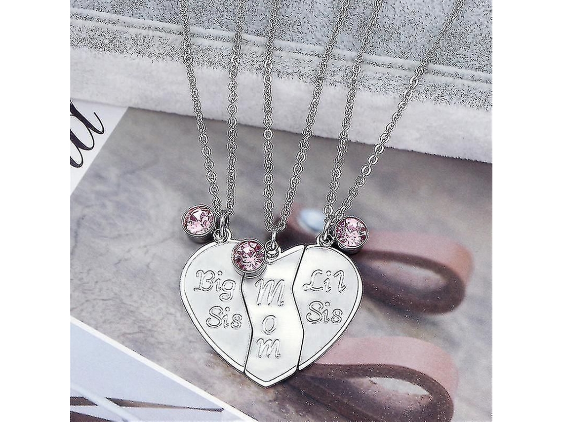 2026 collar de Presente para o Dia Das Mães Personalizado para Mãe e Filha de Aço Inoxidável Prata