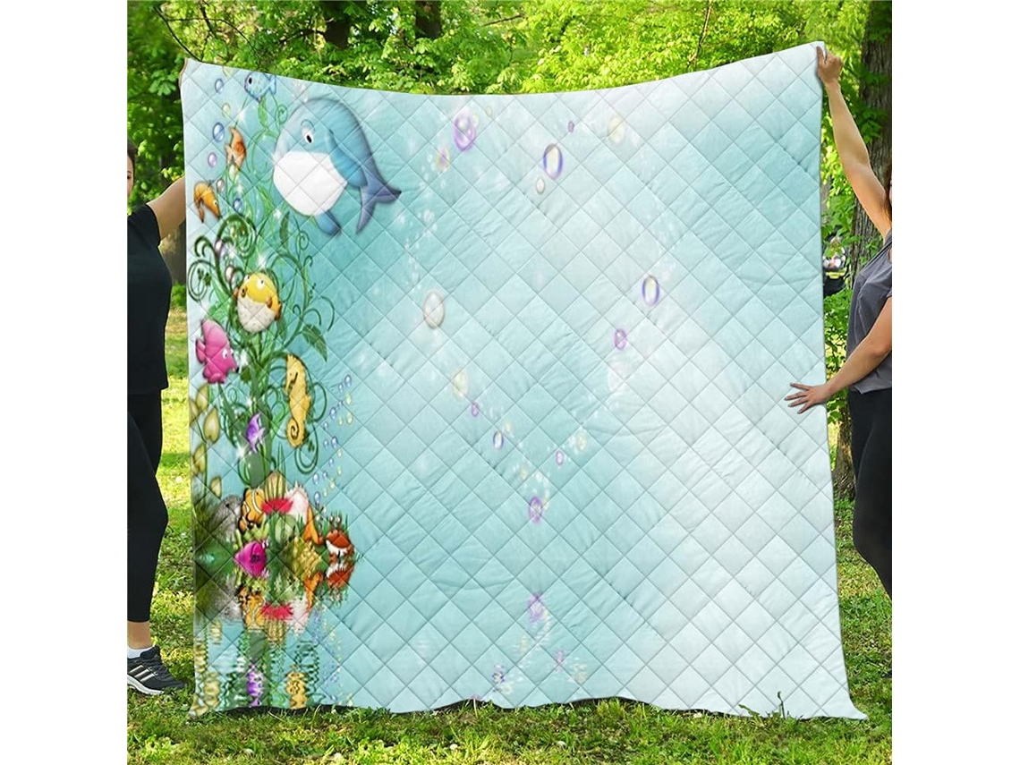 Colcha Acolchoada Fansu Capa de Cama Cobertor para Ar Condicionado Edredom Conjunto Estampada Sofá com Criança