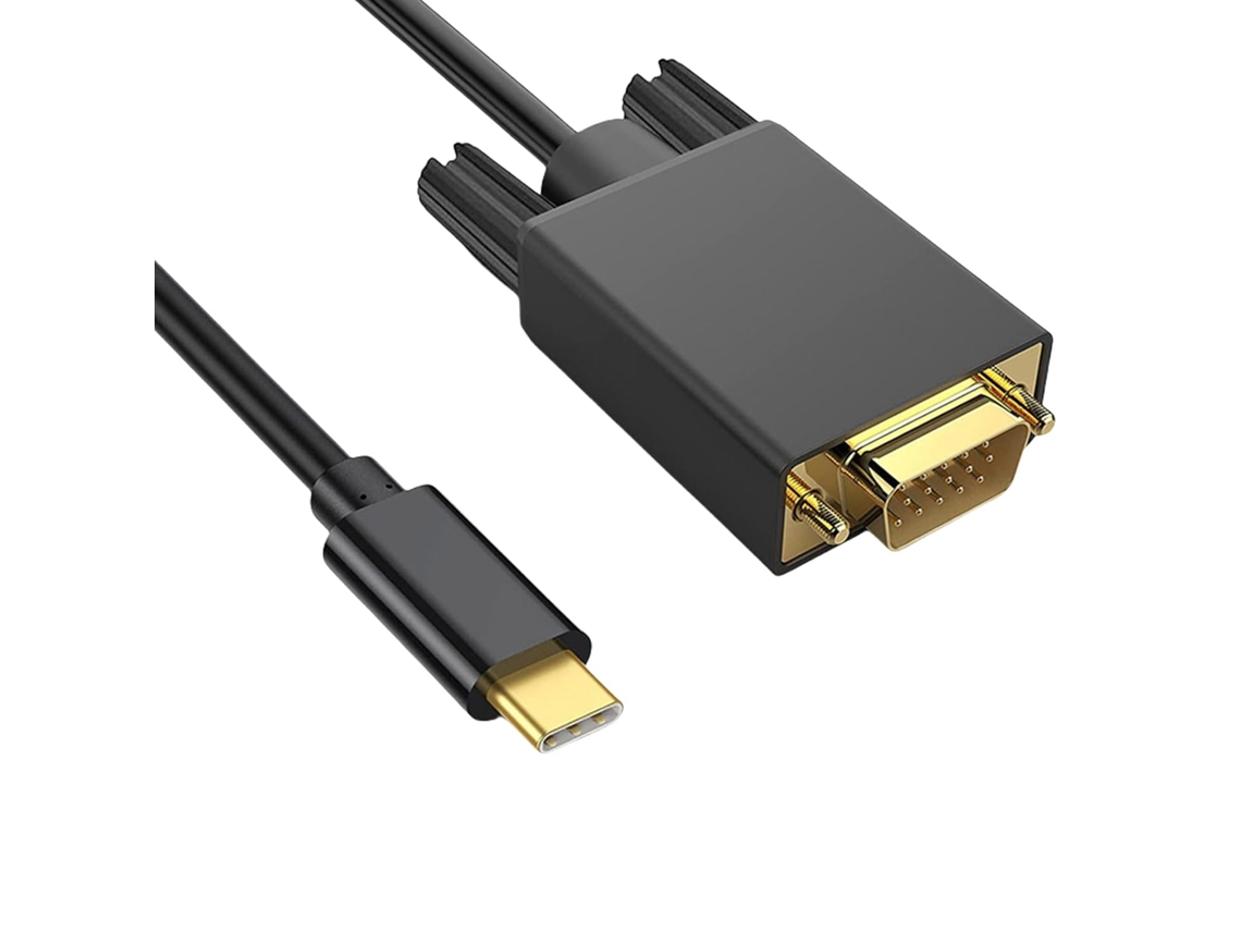 Cabo Adaptador De Vídeo Full Hd Usb 3.1 Tipo C Macho Para Vga 3,1