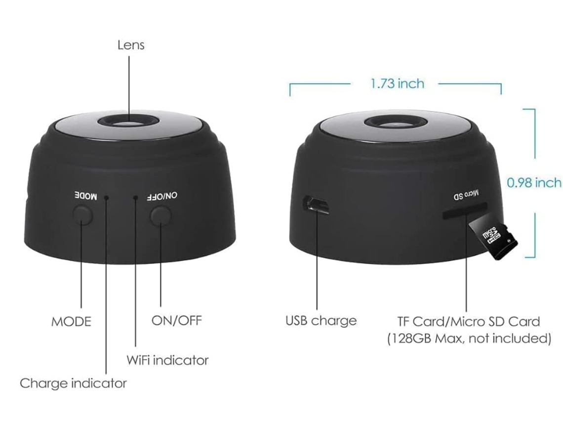 Video/Audio Video/Audio de 128 GB Câmara para Interior Criança cão