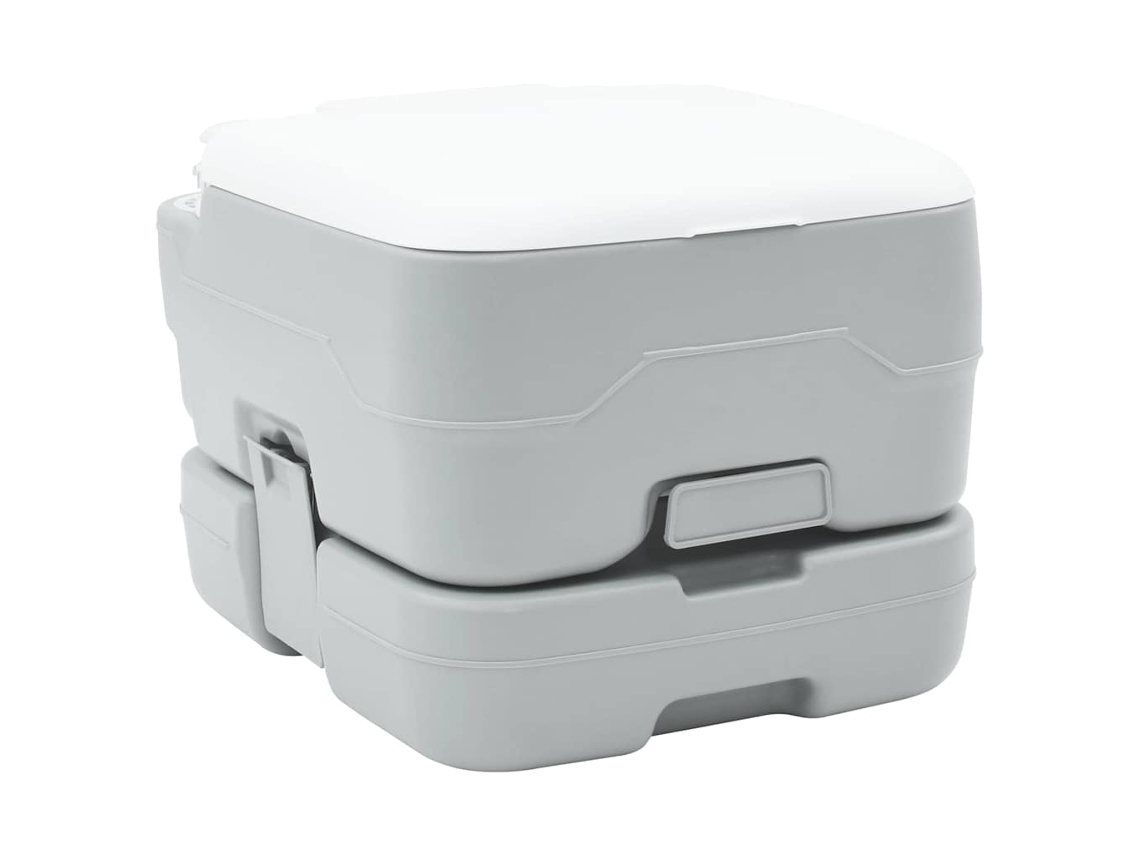 Vidaxl Vaso Sanitário De Camping Cinza E Branco 41,5 X 36,5 X 30 Cm