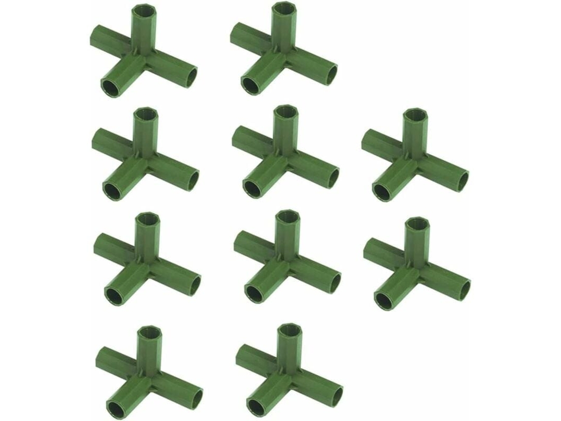 Conector De Quadro De Estufa, 10 Peças Acessórios De Conexão 16mm Suporte Estável Para Quadro De Estufa (ângulo Retto 4 Vias)